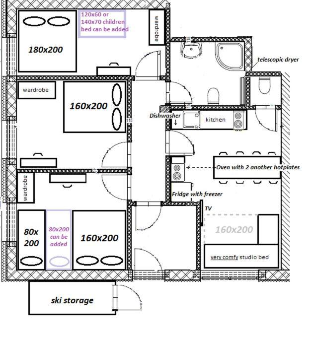 Apartmany Ski Lift Rokytnice nad Jizerou Rom bilde